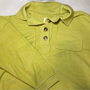 Yellow half button up American Eagle 
sweater
